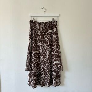 BROWN FLOWY SKIRT